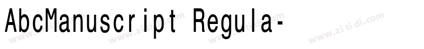AbcManuscript Regula字体转换